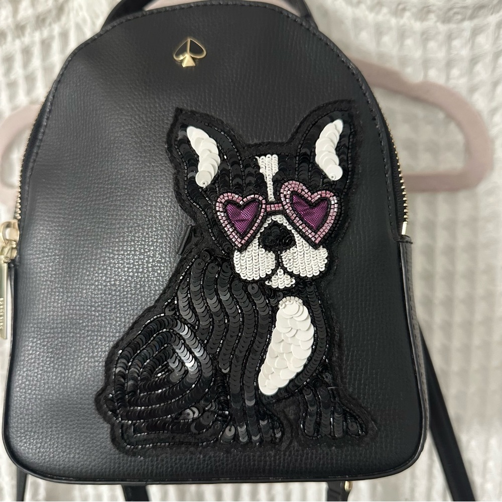 Kate Spade Amelia Francois French Bulldog mini backpack - Picture 3 of 8